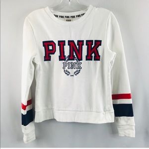White with red logo sweatshirt